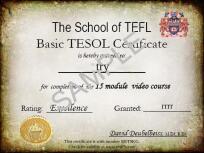Udemy TEFL Basic Tesol, This is an example certificate issued by The School of TEFL