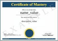 Trainingcenter.com, This is an example for a certificate issued by Trainingcenter.com.