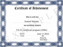 CSGP Examination, This is an example certificate issued by CSGP Examination