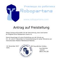 Antrag auf Freistellung, Antrag auf Freistellung